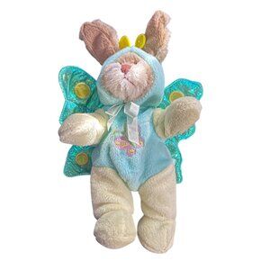 Vintage 2003 Hugfun Intl Bunny Rabbit Dressed As Butterfly Plush 9"